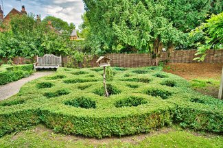 gardens and bench
